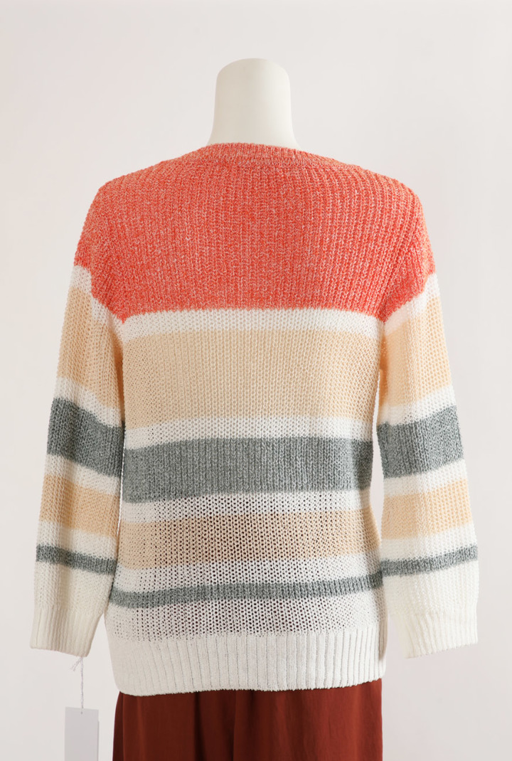 「LAISSE PASSE」 半袖ニット MEDIUM コーラル レディース LAISSE PASSE 「LAISSE PASSE」 半袖ニット MEDIUM コーラル