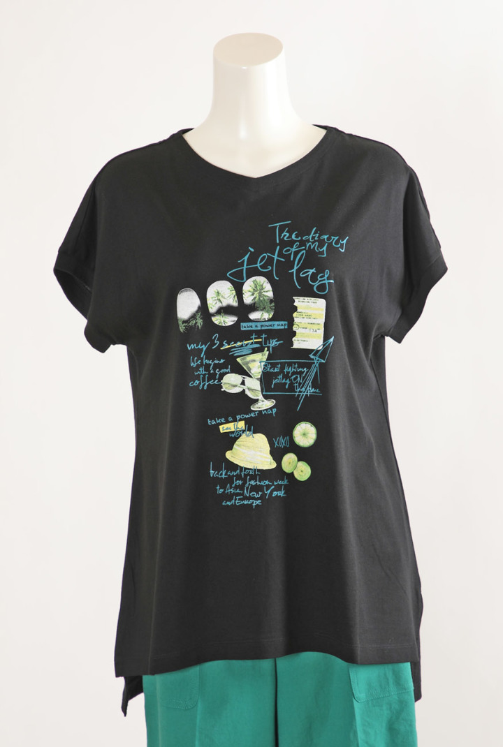 VICA POTA 春夏 レディース レモンビーチプリントTシャツ