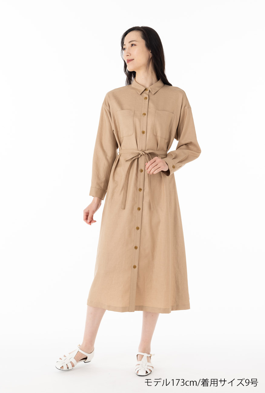 Se ninon ミセス ヴィンテージストレッチワンピースシャツ